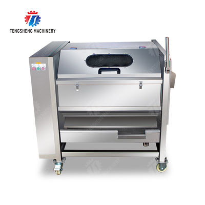 Wash Washer Washing Cleaning processing production Destoning Supplying soybeans  Potato Carrot Taro Sweet potato Yam Saiko persimmon Sealed cover brush peeling machine