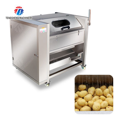 Wash Washer Washing Cleaning processing production Destoning Supplying soybeans  Potato Carrot Taro Sweet potato Yam Saiko persimmon Sealed cover brush peeling machine